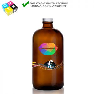 Boston Round Amber Growler_32oz 13058 Digital Printing
